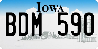 IA license plate BDM590