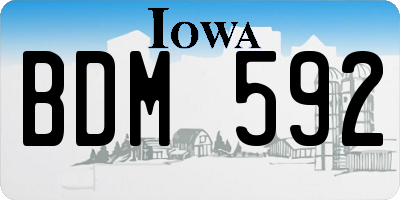 IA license plate BDM592