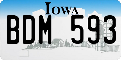 IA license plate BDM593