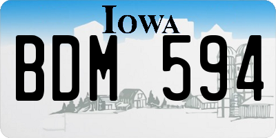 IA license plate BDM594