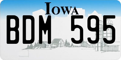 IA license plate BDM595