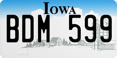 IA license plate BDM599