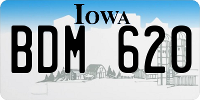 IA license plate BDM620