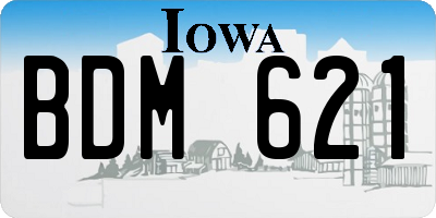 IA license plate BDM621