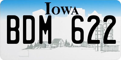 IA license plate BDM622