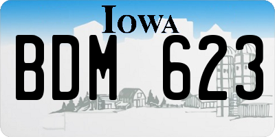 IA license plate BDM623
