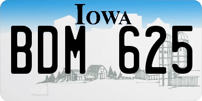 IA license plate BDM625