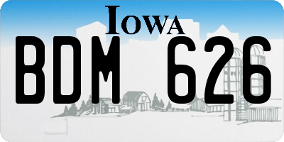 IA license plate BDM626