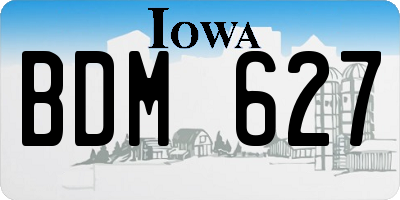 IA license plate BDM627