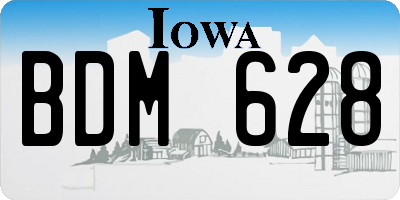 IA license plate BDM628