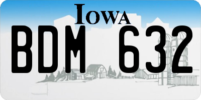 IA license plate BDM632