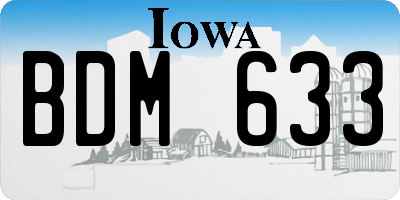 IA license plate BDM633