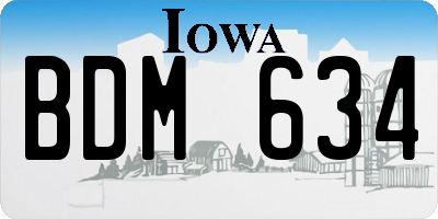IA license plate BDM634