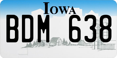 IA license plate BDM638