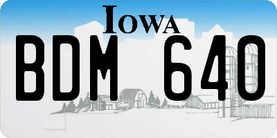 IA license plate BDM640
