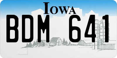 IA license plate BDM641