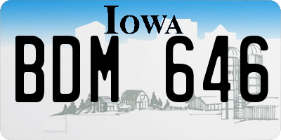 IA license plate BDM646