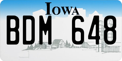 IA license plate BDM648