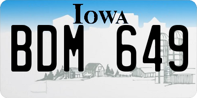 IA license plate BDM649