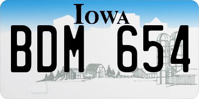IA license plate BDM654