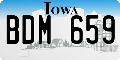 IA license plate BDM659