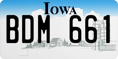 IA license plate BDM661