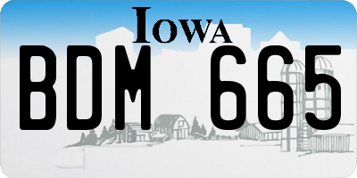 IA license plate BDM665