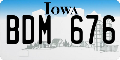 IA license plate BDM676