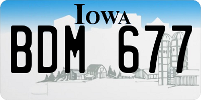 IA license plate BDM677