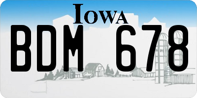 IA license plate BDM678
