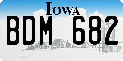 IA license plate BDM682