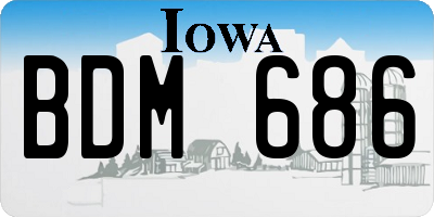 IA license plate BDM686