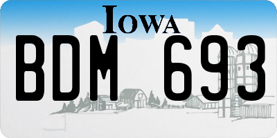 IA license plate BDM693