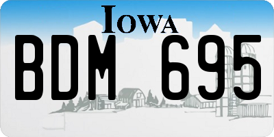 IA license plate BDM695