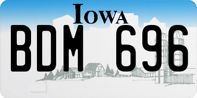 IA license plate BDM696