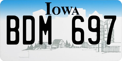IA license plate BDM697