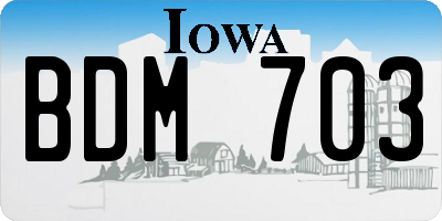 IA license plate BDM703