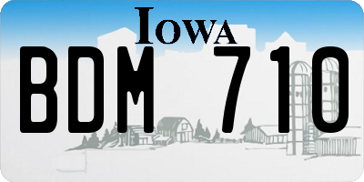 IA license plate BDM710