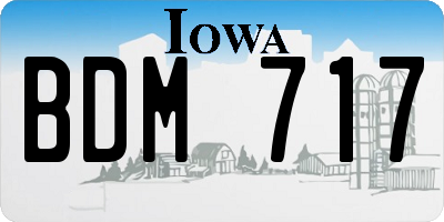 IA license plate BDM717