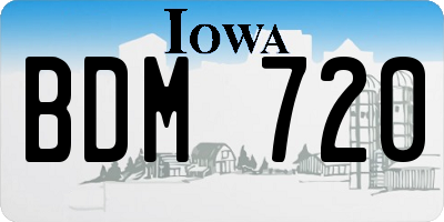 IA license plate BDM720