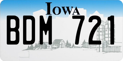IA license plate BDM721