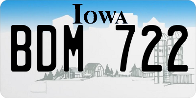 IA license plate BDM722