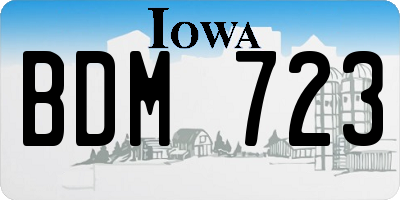 IA license plate BDM723