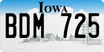 IA license plate BDM725