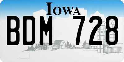 IA license plate BDM728