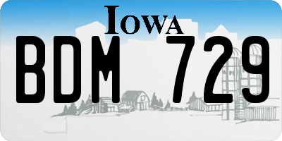 IA license plate BDM729