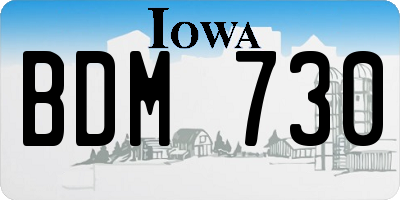 IA license plate BDM730