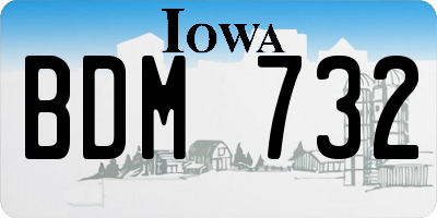 IA license plate BDM732