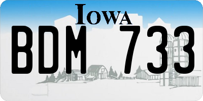 IA license plate BDM733