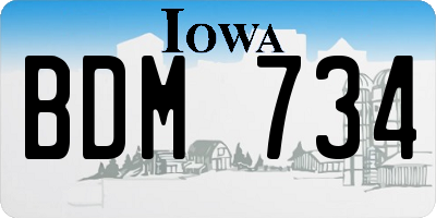 IA license plate BDM734
